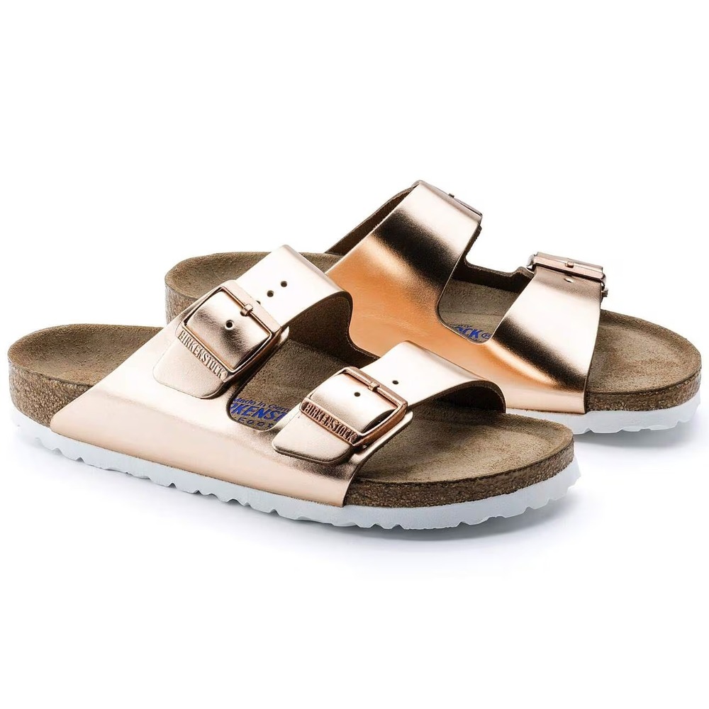 Birkenstock Arizona Metallic Copper Soft Footbed EU 43 Womens 12-12.5US Regular - Picture 3 of 7